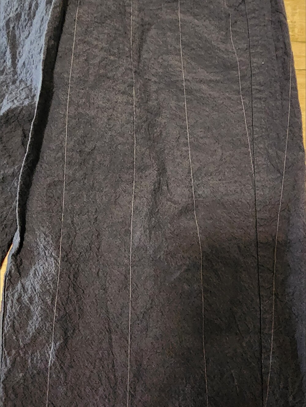 $289 OSKA 3 Barrel Wide Leg US 14 EUROPE MADE Pinstriped Cotton Baggy Pants 522 - Picture 3 of 13